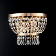 Applique imperiale in ferro e ottone Oro con stass due luci 27x h22 cm
