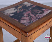 2xSgabello in legno multicolore 35x35x75h cm