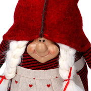 Gnomo tessuto rosso cm28x18h51