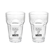 Set 2 Calici Mojito In Vetro Trasparente Cc400 Linea Let'S Party