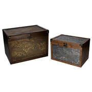 Rectangular wooden box 1-2 cm38x26h26,7