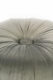 Pouf design velluto metallo grigio cm 36 x 36 x h 30