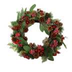 Round red plastic crown cm ø46