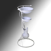 Portacatino metallo con ceramica crema cm 47x39