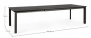 Tavolo giardino allungabile Konnor antracite cm 200-300 x 110h