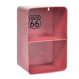 Mensola metallo bristol rosso 2 piani rettangolare cm20x15h30