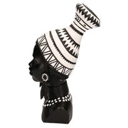 Statua resina busto donna africana cm23x16h39
