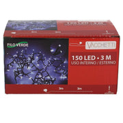 Luce filo 150 led bianco caldo luce fissa cm300 al. fissa uso esterno