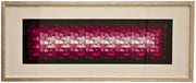 Quadro 3D con finitura in vetro e tela multicolor 120x50 cm