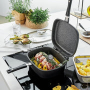 Fornetto Multifunzione Rettangolare XL Con 3 Accessori in alluminio nero Sphera
