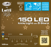 Ice Light Stelle 150 LED 400x80cm bianco caldo