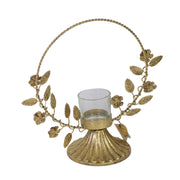 Portacandele metallo rose oro cm23x10h23