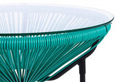 Tavolino con piano in vetro Parker Atol D50 cm