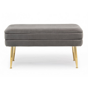 Panca contenitore grigio scuro con piedi cm 79.5 x37.5x42h