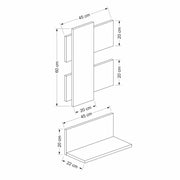 Composizione mensole da parete Belita antracite noce