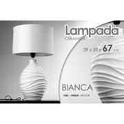 Lampada da tavolo bianca lume ceramica  cm 39 x 39 x 67 h