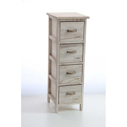 Mobile cassettiera stretta shabby  legno  4 cassetti  cm 26 x 32 x 80 h