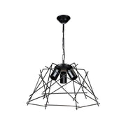 Lampada a sospensione Tena MDL3854 luci in metallo nero asimmetrico