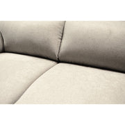 Divano Alenda 3 posti beige con piedini quadrati