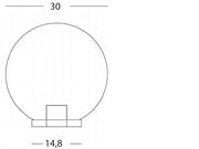 Lampada da esterno in termoplastico con sfera fumé Ø 25cm nero