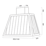 Cappa aspirante GARAGE METAL in acciaio inox brunito cm 80