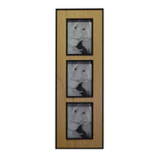 Multiple 3p rectangular Budapest wooden wall photo frame cm18,5x58x1,5