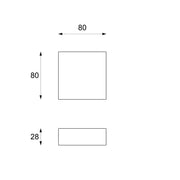 Tavolino moderno  pietra nero cm 80 x 80 x h 28
