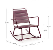 Sedia a dondolo bordeaux bizzotto lillian