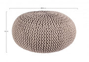 Pouf intrecciato tortora bizzotto cm 80