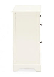 Cassettiera in legno tre cassetti Bianca AMABEL 40x32x h70 cm