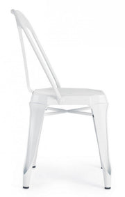 Sedia in stile contemporaneo in acciaio Bianca MINNEAPOLIS 44x53x h83 cm