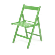Sedia pieghevole in faggio di alta qualita colore verde 43x48xh.79 cm