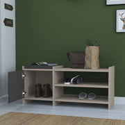 Scarpiera con Anta Antracite, Colore Light Mocha  44x100x35 cm