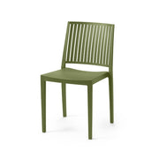 Sedia Bars in Polipropilene Verde Oliva Resistente ai Raggi UV e Umidità L46 x P56 x H82