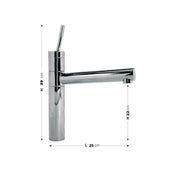 Rubinetto miscelatore per lavabo cucina finitura cromo h.30,5x20 cm EFFEZ