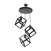 Lampada a sospensione  Agatha MDL3790 3 cubi nero EFFEZ