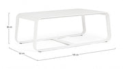 Tavolino per esterno in alluminio Bianco MERRIGAN 105x62x h38 cm