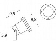 Faretto Gu10  linea spot  nero