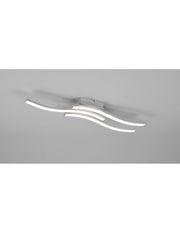Lampada Soffitto Moderna Bacchette Led 4000k Route Nichel Trio Lighting