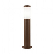 Lampada da esterno in alluminio pressofuso con diffusore opalino - Altezza max 180mm, Diametro max 60mm, IP65 corten