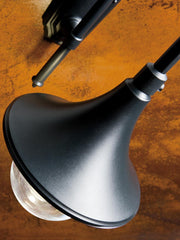 Lampada da esterno in alluminio pressofuso con diffusore trasparente - Altezza max 150mm - Potenza massima 60W ruggine