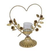 Portacandele metallo rose oro cm22x10h24