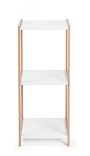 Scaffale Brooklyn bagno cucina bianco bamboo