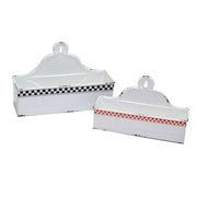 Metal holder 1-2 white red black cm37x11,5h24
