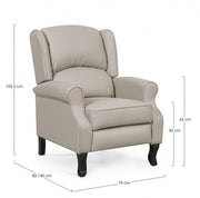 poltrona reclinabile maila pu tortora