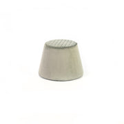 Pouf velluto metallo grigio cm 46,5 x 46,5 x h 33