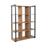 Libreria rovere quercia a cubi con profili antracite  107x39xh.145 cm