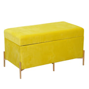 Panca velluto giallo cm78x40h45