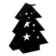 Lanterna metallo albero nero cm20x6h25