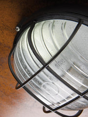 Plafoniera Piccola E27  linea industriale ovale  nero